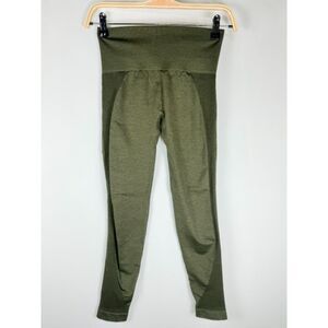 NVGTN Contour 2.0 Seamless Scrunch Leggings Olive Green High Waist Small